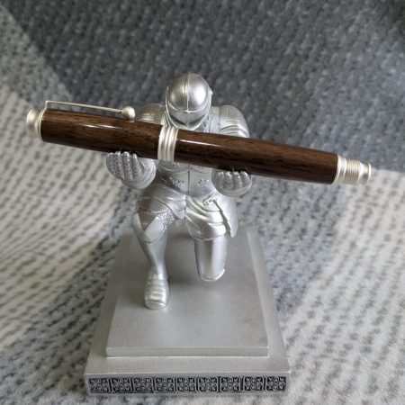Hand turned Omega style wooden fountain pen made in walnut