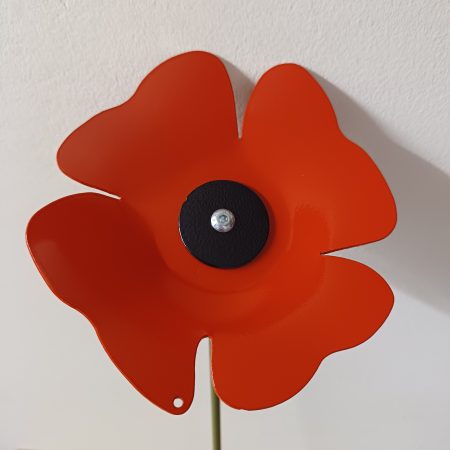 Steel Rememberance Poppy Garden Stake