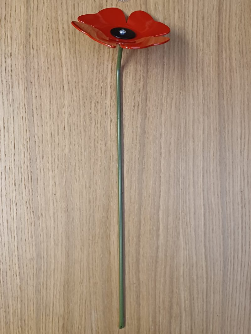 Steel Rememberance Poppy Garden Stake
