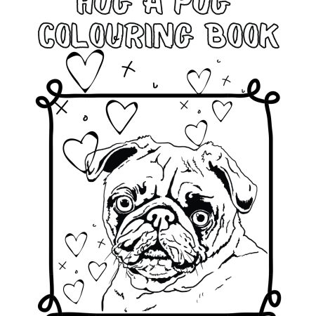 Digital Hug a Pug Dog Colouring Book