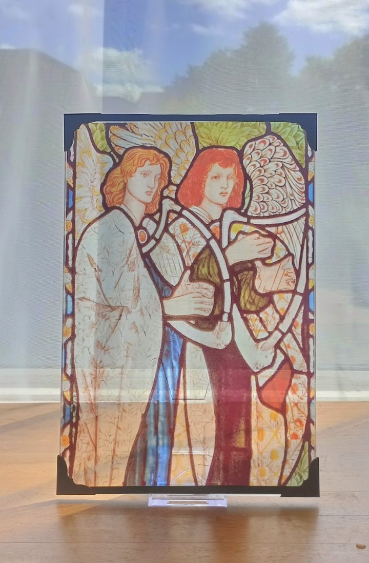 Harp Angels Stained Glass Effect Panel