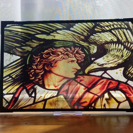 St John & The Eagle Stained Glass Effect Panel
