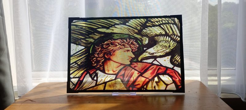 St John & The Eagle Stained Glass Effect Panel