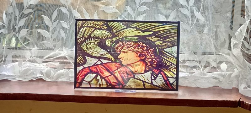 St John & The Eagle Stained Glass Effect Panel