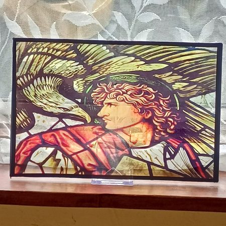 St John & The Eagle Stained Glass Effect Panel