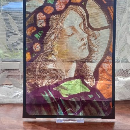 Serene Angel Stained Glass Effect Panel