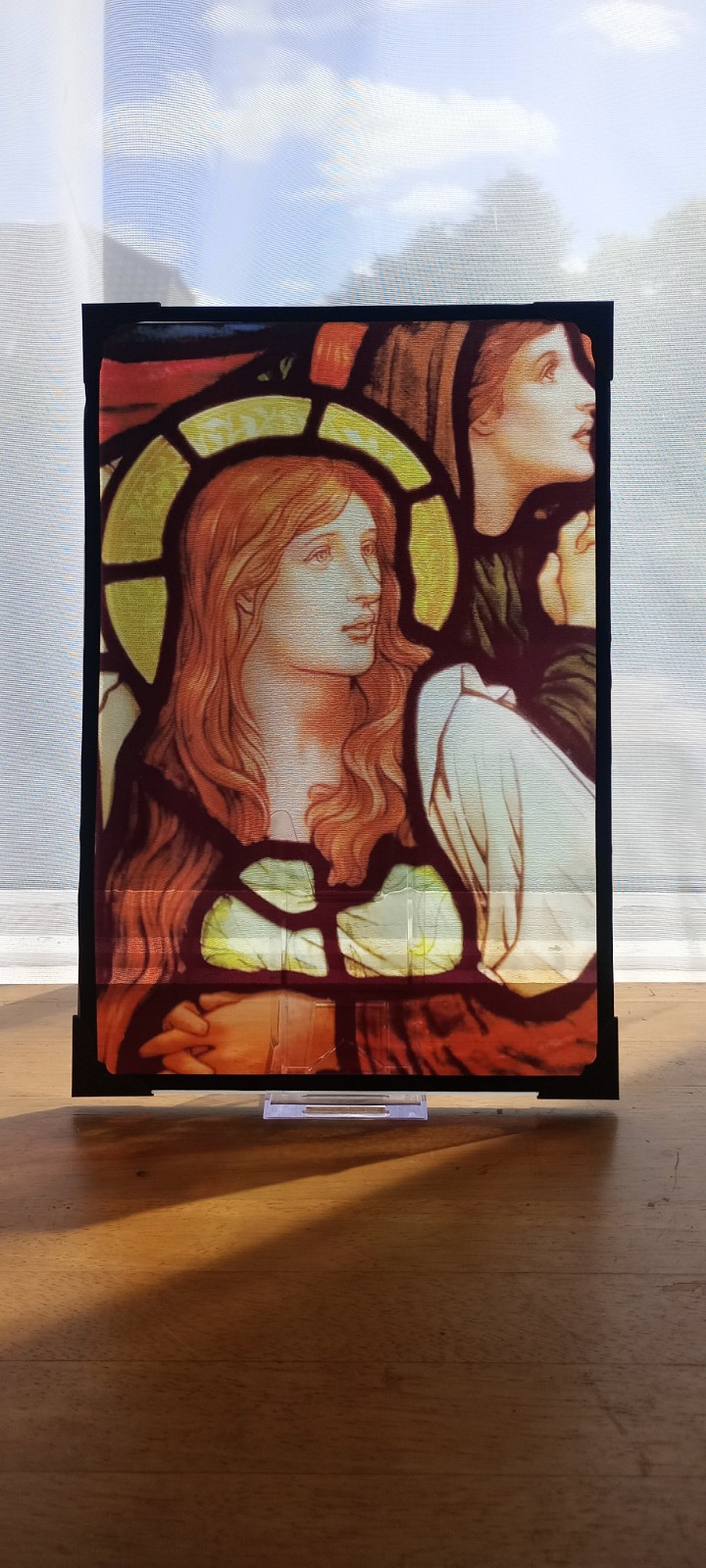 Mary Magdalene Stained Glass Effect Panel