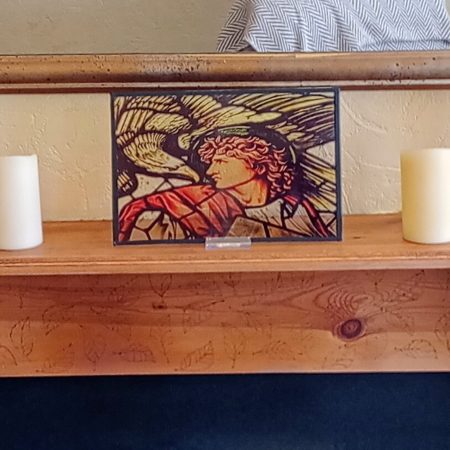 St John & The Eagle Stained Glass Effect Panel