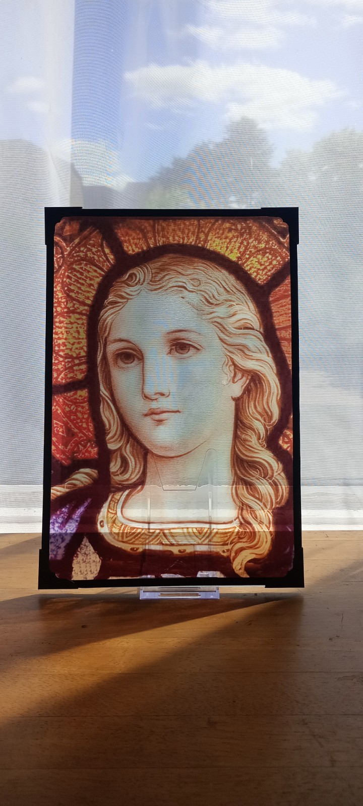 Orange Angel Stained Glass Effect Panel
