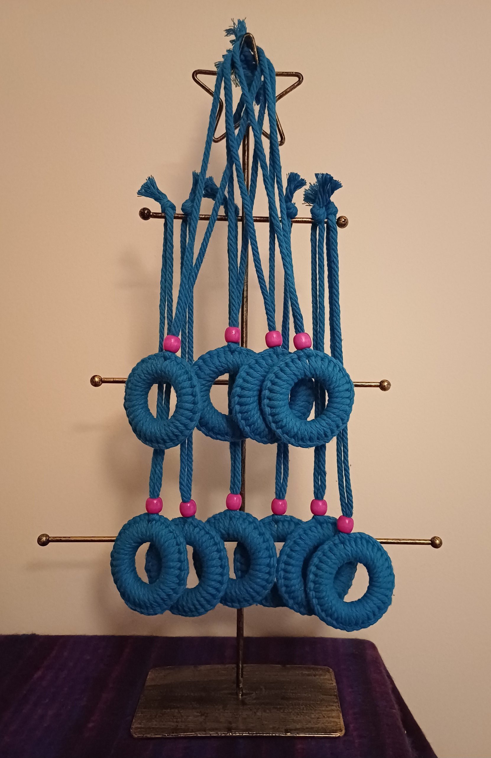 Royal Blue Hanging Tree Decoration