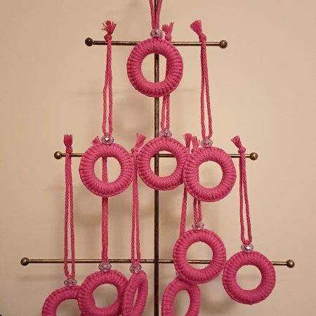 Bright Pink Hanging Tree Decoration