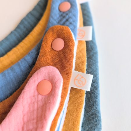 Handmade Baby Dribble Bibs | Set Of 3 | Personalised | 5 different colours