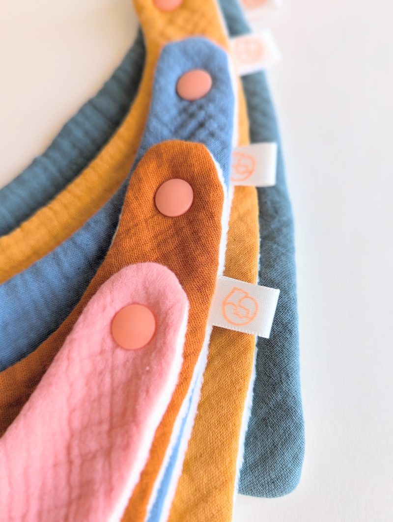 Handmade Baby Dribble Bibs | Set Of 3 | Personalised | 5 different colours