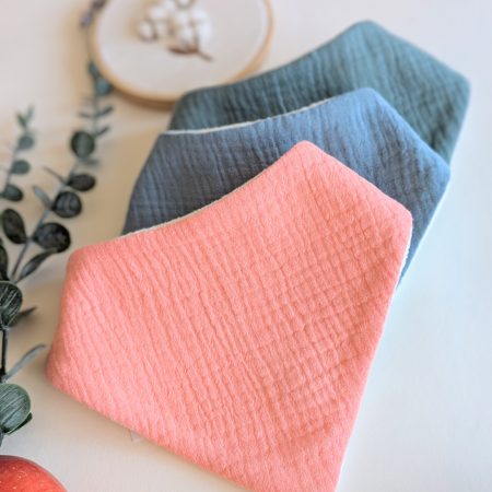 Handmade Baby Dribble Bibs | Set Of 3 | Personalised | 5 different colours