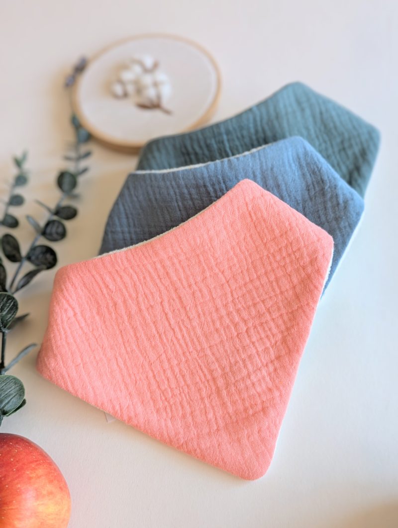 Handmade Baby Dribble Bibs | Set Of 3 | Personalised | 5 different colours