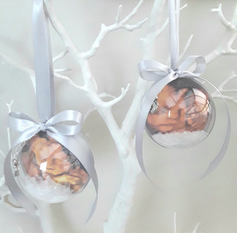 6cm Beautiful Personalised Baby Scan Bauble, Bumps 1st Christmas Bauble, Personalised Bump Ch