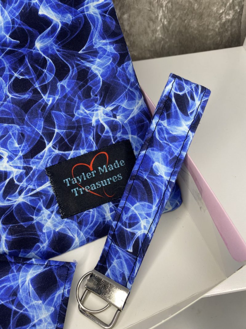 Blue smoke book sleeve gift set, padded cover for paperback and hardcover book, iPad pocket, gift