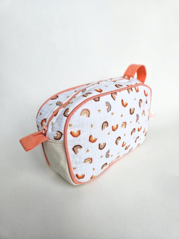 Asymmetrical Handmade Toiletry Bag | Rainbows