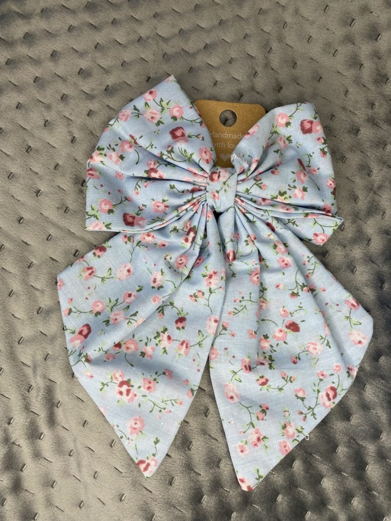 Personalised beauty gift hamper, makeup bag hair bows for her, floral makeup bag, large hairbow