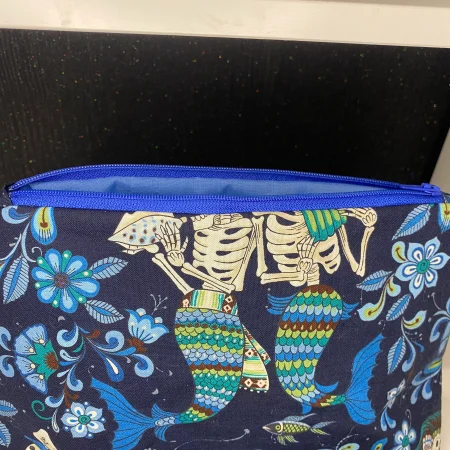 Day of the dead themed makeup zipped bag, accessories bag, wash bag, medicine bag, travel makeup bag