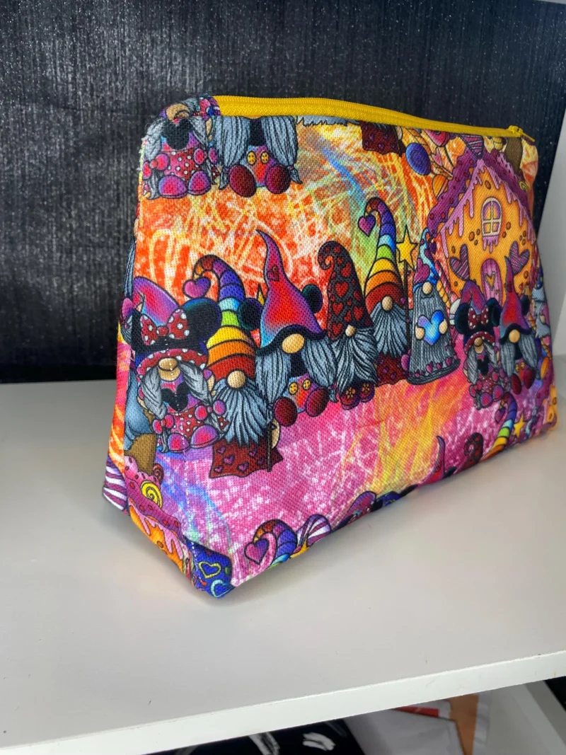 Gonk wonderland, magical makeup zipped bag, accessories bag, wash bag, medicine bag, travel makeup