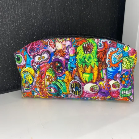 Evil eye pencil case, multi functional pouch, school accessories, stationary pouch, large horror