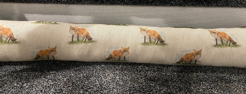 Print draught excluder, draught excluder, draft excluders with velvet backing, draft excluder