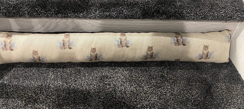 Print draught excluder, draught excluder, draft excluders with velvet backing, draft excluder