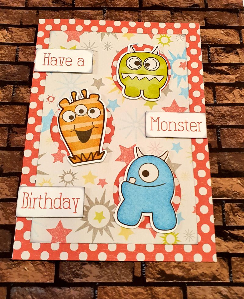 Handcrafted card - Have a Monster Birthday