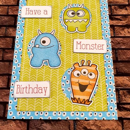 Handcrafted card - Have a Monster Birthday