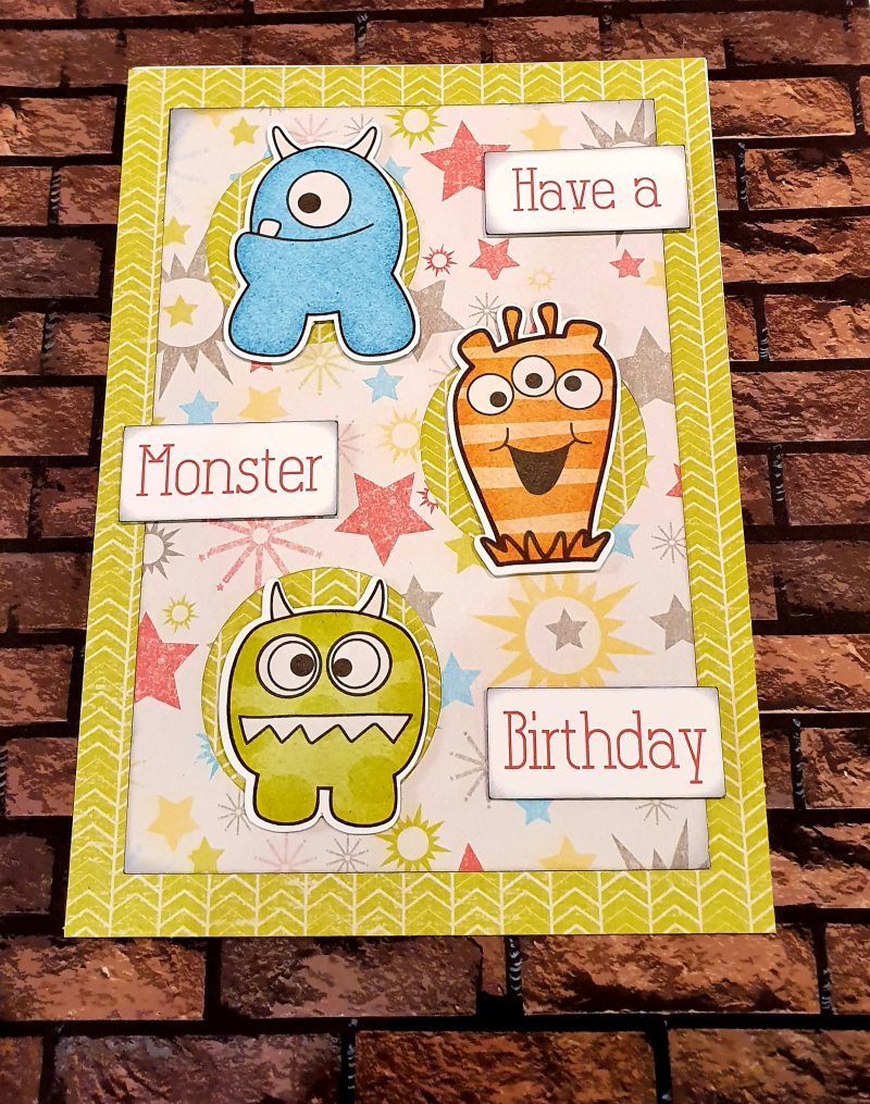 Handcrafted card - Have a Monster Birthday