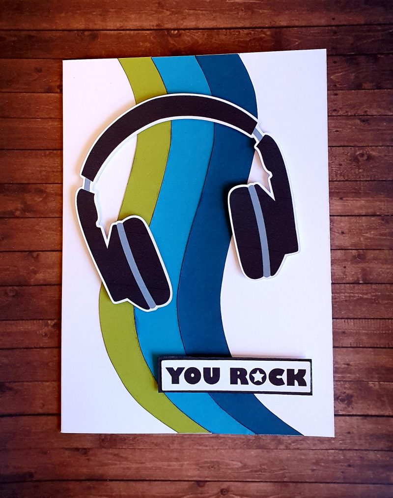 Handcrafted "You Rock" card