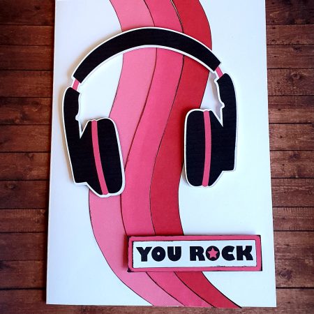 Handcrafted "You Rock" card