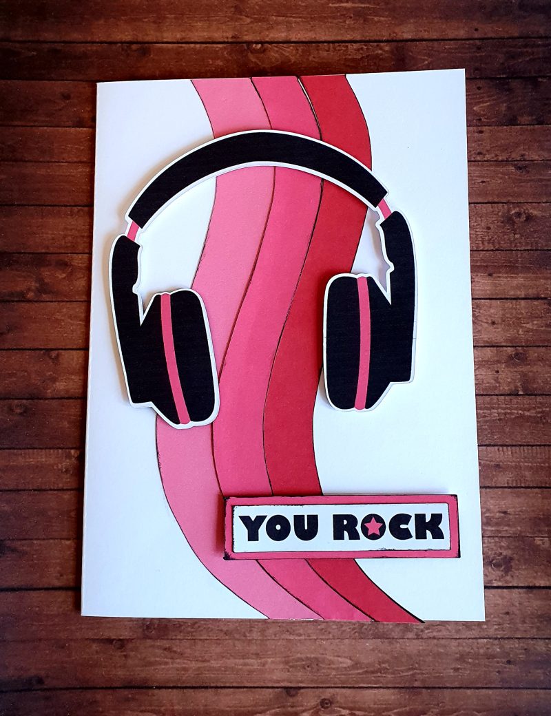 Handcrafted "You Rock" card