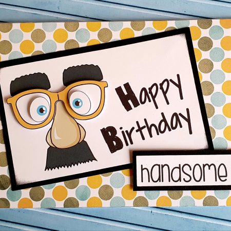 Handcrafted Happy Birthday handsome card