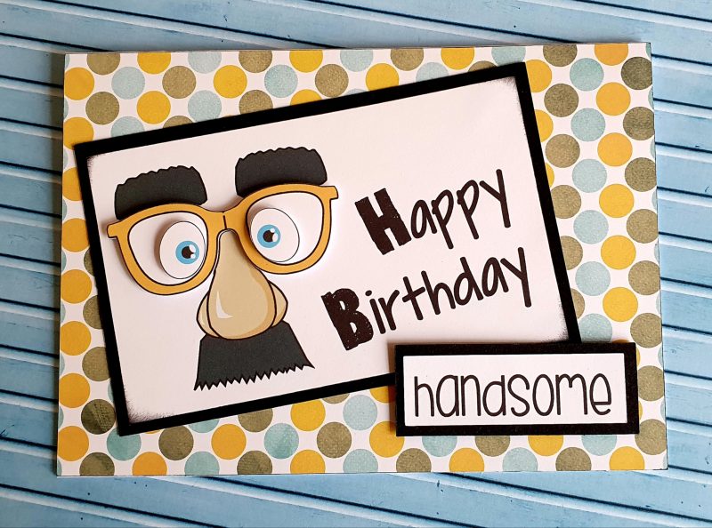 Handcrafted Happy Birthday handsome card