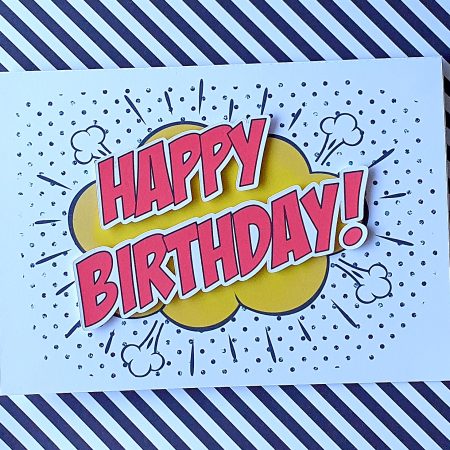 Handcrafted Cartoon style Birthday Card