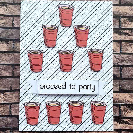 Handcrafted Beer Pong birthday card
