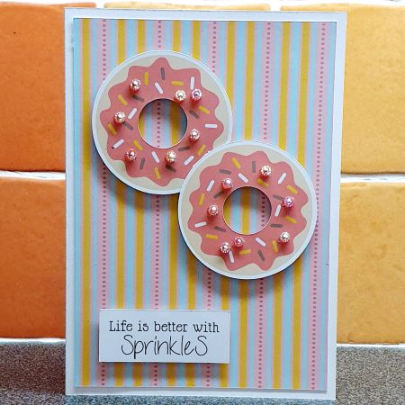 Handcrafted Doughnuts card - Life is better with Sprinkles" (version 2)