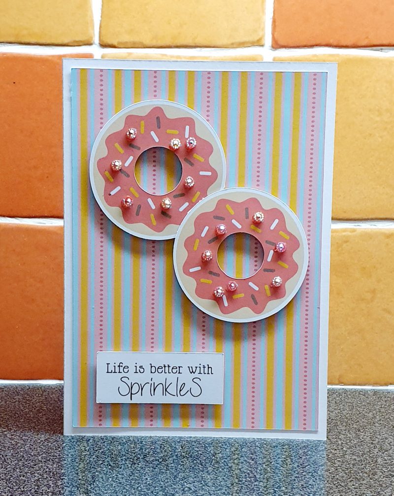 Handcrafted Doughnuts card - Life is better with Sprinkles" (version 2)