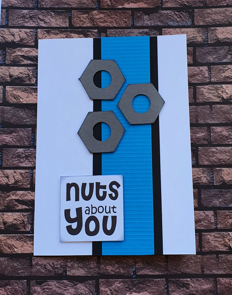 Handcrafted "Nuts about you" Valentines card or just because......