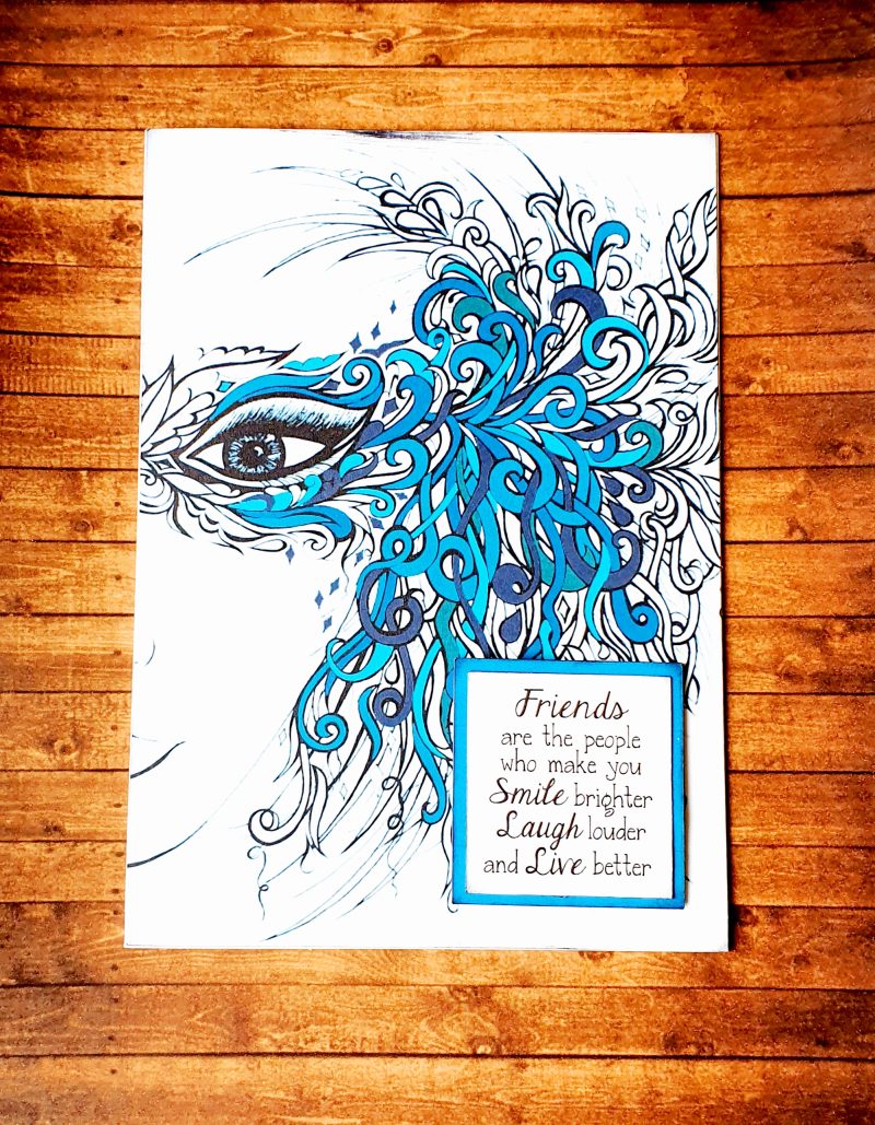 Handcrafted Friendship card (three colour options)