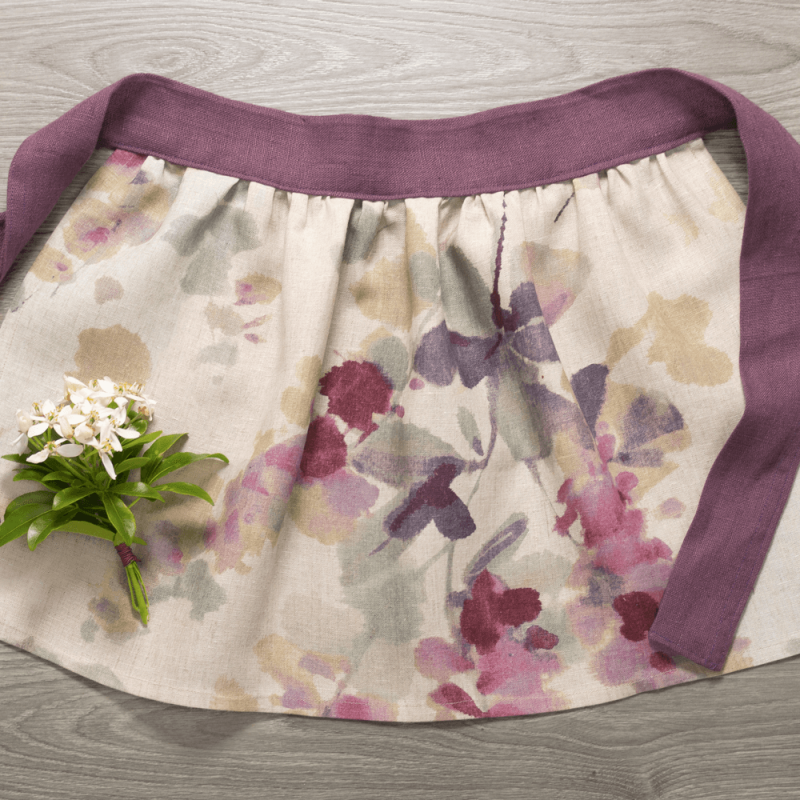 Girl Handmade Linen Apron, Retro Style, is perfect for cooking, play, present, photo sessions