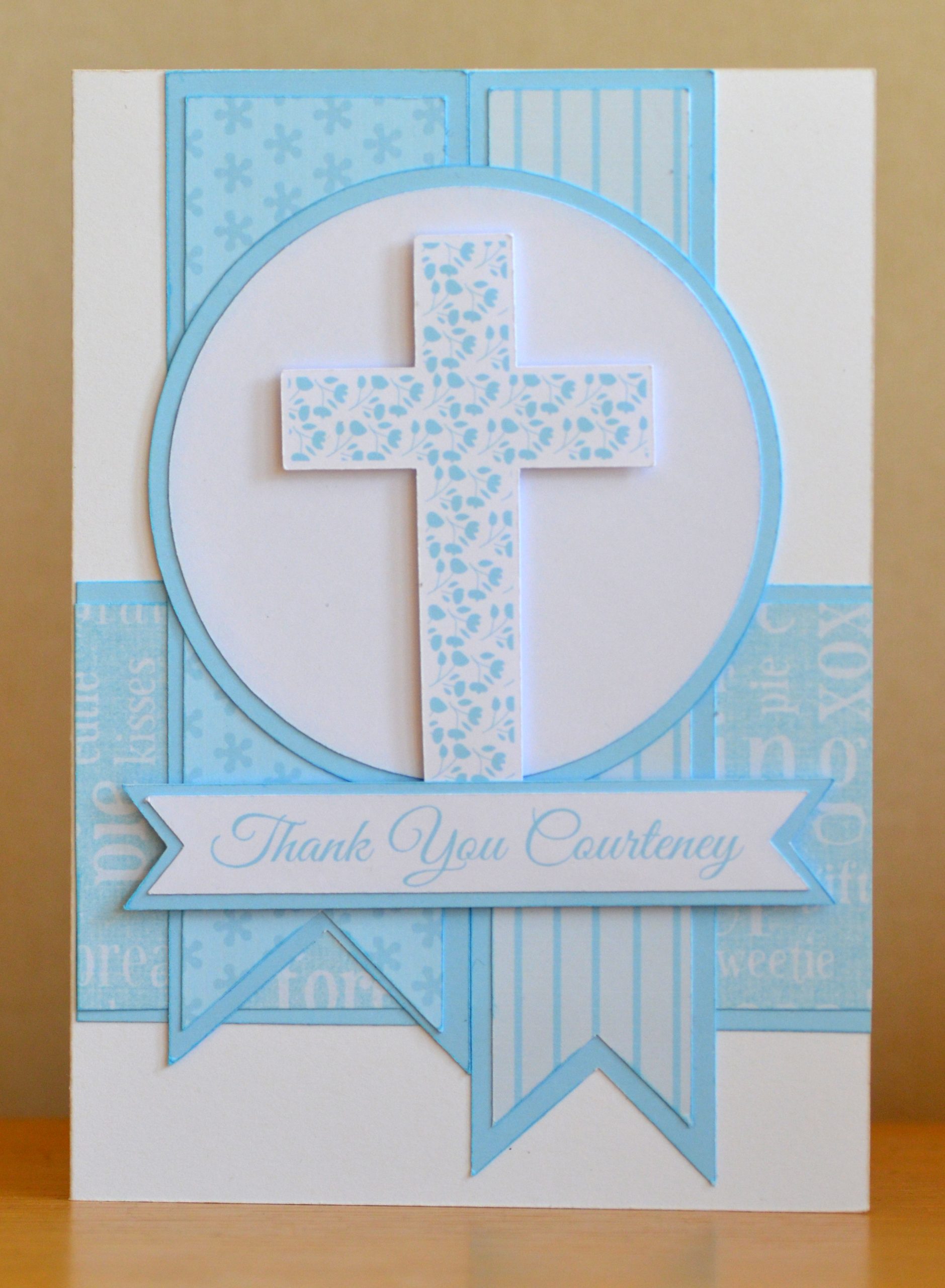 Handcrafted Christening card (fully customisable)