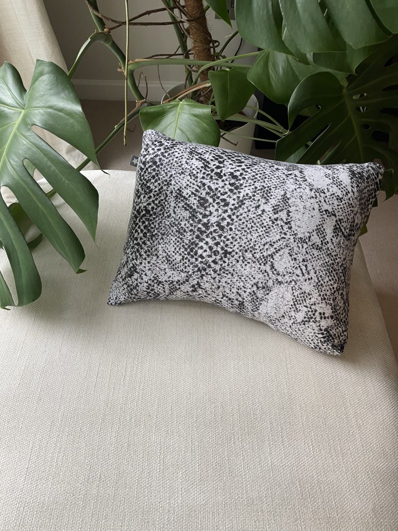 Mini pillow with removable cover ("Shimmer Snake")