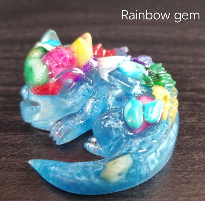 Resin sleeping dragons crystal gem hatchlings called Lola