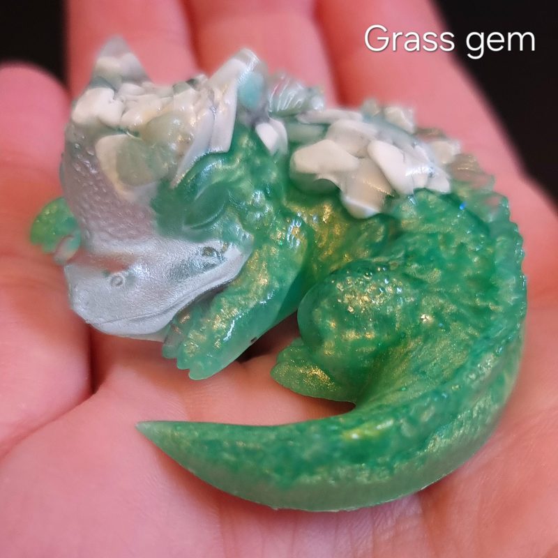 Resin sleeping dragons crystal gem hatchlings called Lola