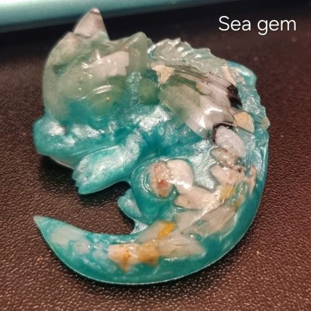 Resin sleeping dragons crystal gem hatchlings called Lola