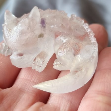Resin sleeping dragons crystal gem hatchlings called Lola