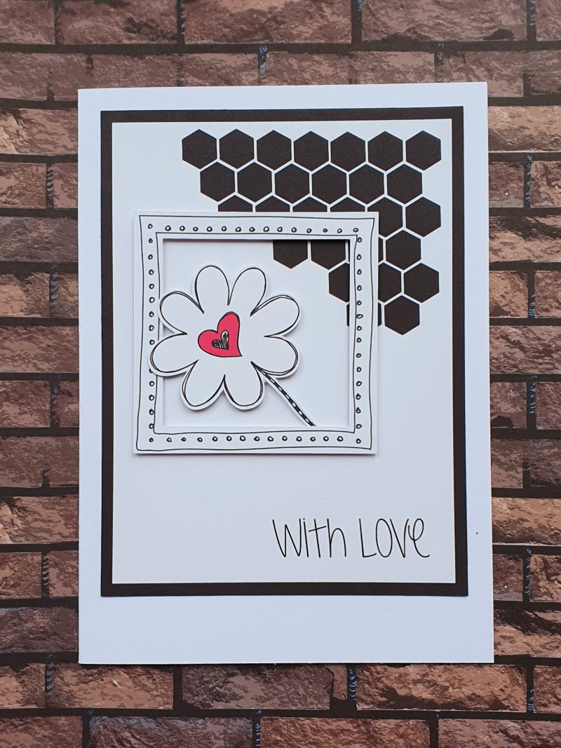 Handcrafted Monochrome Greeting Card (can be personalised)